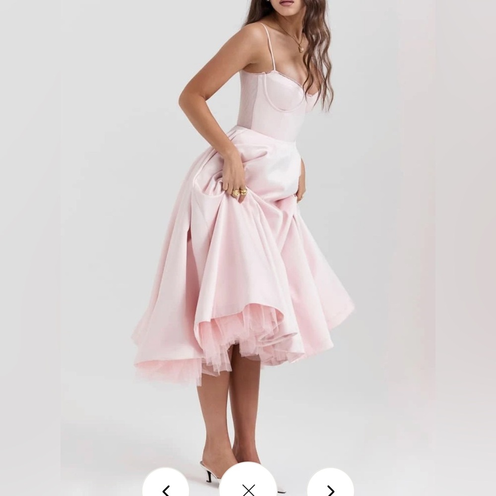 Elegant Pink Midi Dress